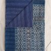 Ajrak Blockprint Indigo Color Kantha Blanket