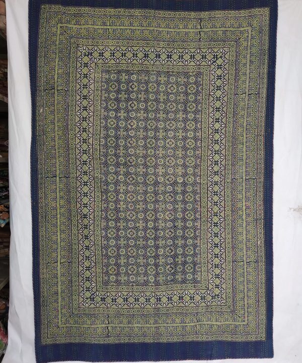 Alternative view of Ajrak Hand Block Print King Size Kantha Bedspread
