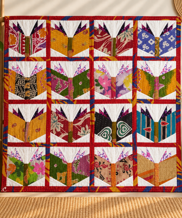 Library Books Kantha Baby Throw