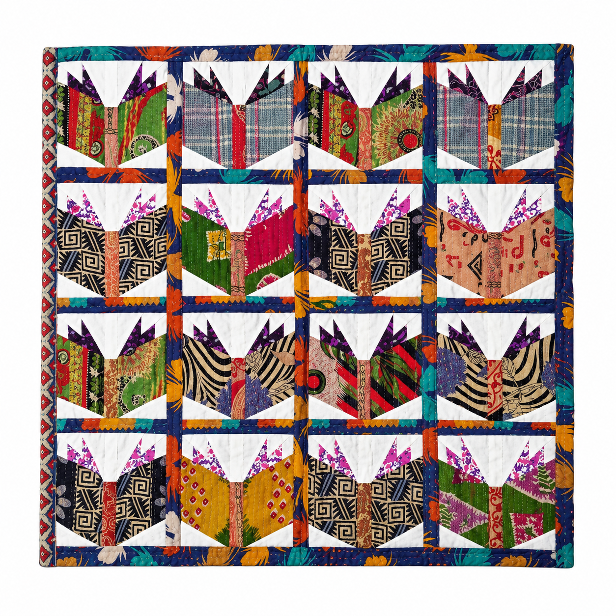 Vintage Kantha Quilt Baby Book Quilt