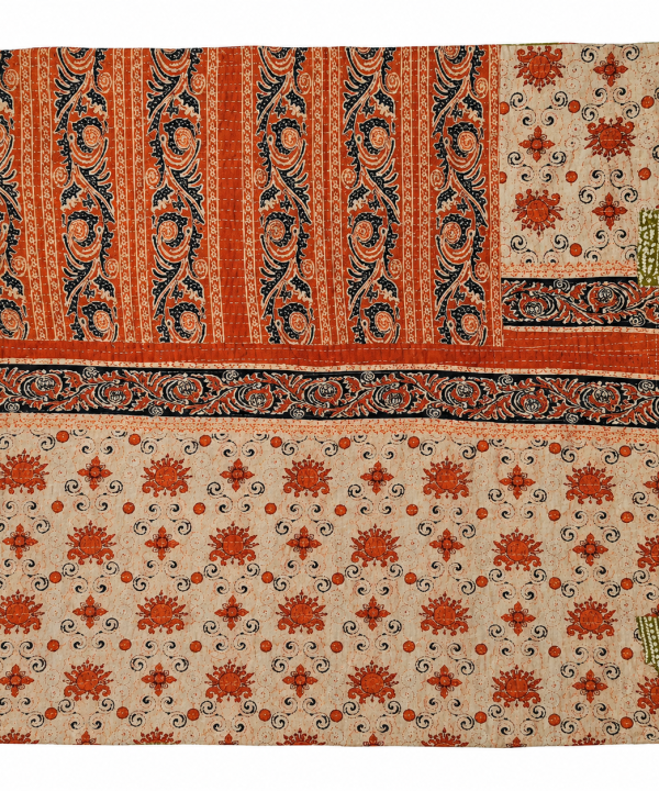 Alternative view of Handmade Indian Kantha Baby Quilt