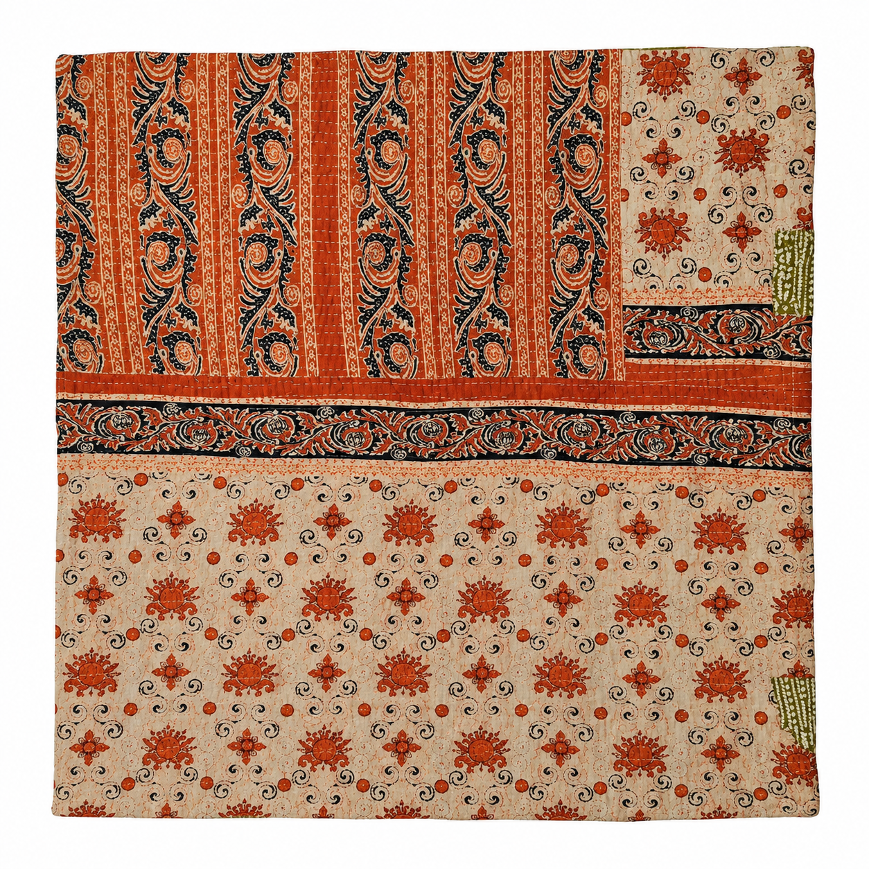 Handmade Indian Kantha Baby Quilt - Image 2