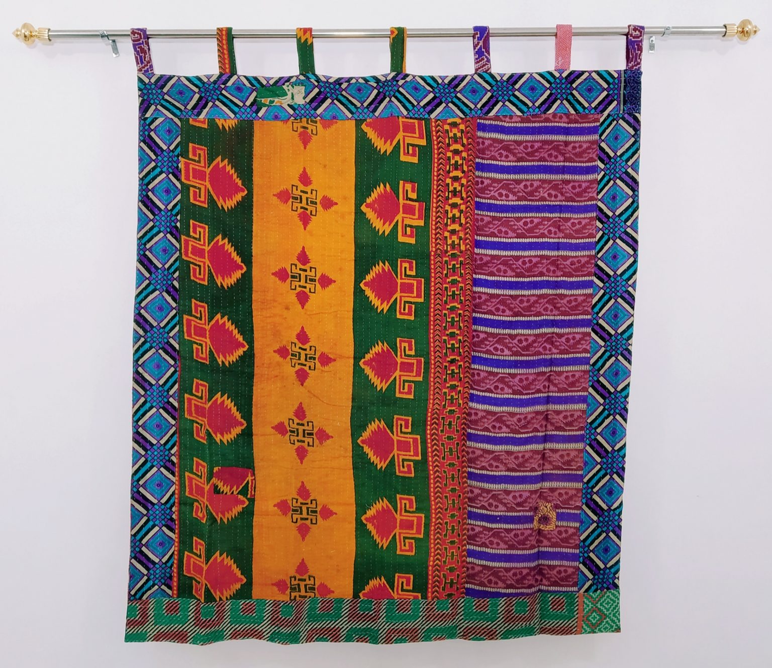 Reversible Handmade Kantha Curtain