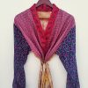 Silk Sari Indian Sleepwear Bathrobe - Image 3