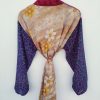 Silk Sari Indian Sleepwear Bathrobe - Image 2