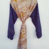 Silk Sari Indian Sleepwear Bathrobe - Image 4