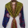 Beachwear Handstitched Silk Sari Kimonos - Image 3