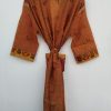 Beach Wear Sari Silk Kimonos Handmade Robe - Image 4