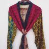 Silk Sari Trim Kimono Dreesing Gown - Image 4