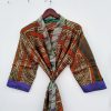 Vintage Silk Sari Kimonos Bath robe - Image 2