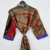 Vintage Silk Sari Kimonos Bath robe - Image 3