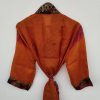 Floral Design Sari Silk Robe - Image 3