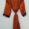 Floral Design Sari Silk Robe - Image 4