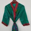 Vintage Sari Silk Kimonos Robe - Image 2