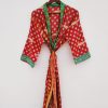 Paisley Cotton Sari Indian Sleepwear Bathrobe - Image 2