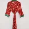Paisley Cotton Sari Indian Sleepwear Bathrobe - Image 3