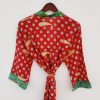Paisley Cotton Sari Indian Sleepwear Bathrobe - Image 4
