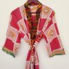 Stripe Pattern Sari Cotton Kimonos - Image 2