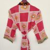 Stripe Pattern Sari Cotton Kimonos - Image 3