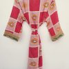 Stripe Pattern Sari Cotton Kimonos - Image 4