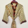 Cotton Kimono Indian Recycled sari Robe - Image 2