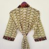 Cotton Kimono Indian Recycled sari Robe - Image 3