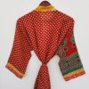 Vintage Sari Cotton Dressing Gown Robe - Image 3