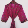 Indian Silk Sari Bath Robe - Image 2