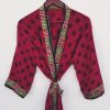 Women Floral Kimonos Sari Jacket - Image 3