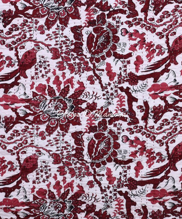 Alternative view of New Kantha Bird Indian Bedding