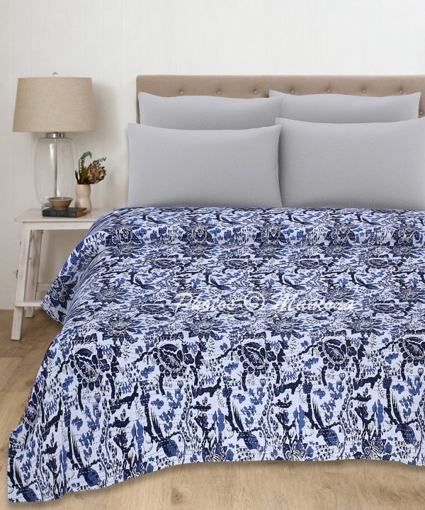 Bird Cotton Kantha Blanket