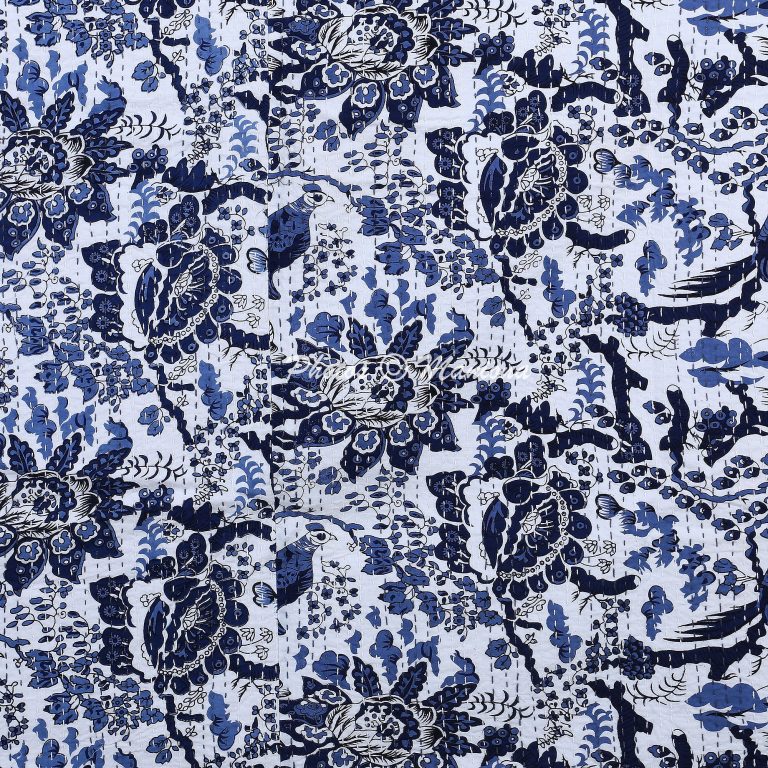 Kantha Quilts Buy Floral, Fruit, Ikat, Bird Print Kantha Quilts