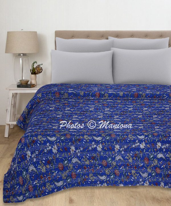Floral Indian 100% Cotton Kantha Bedding