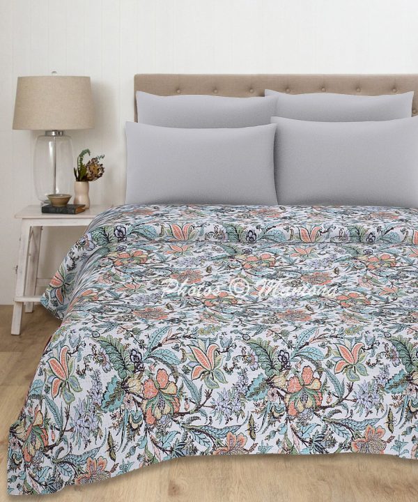 Floral cotton Printed Designer Kantha Bedding