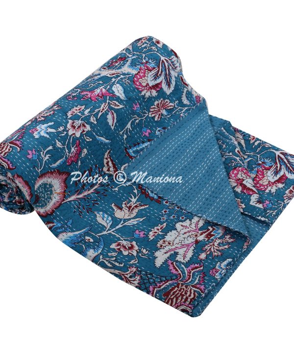 Alternative view of Floral Print Bohemian Cotton Bedspread