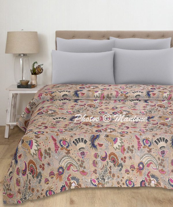 Paisley Floral Cotton Bedding Quilt