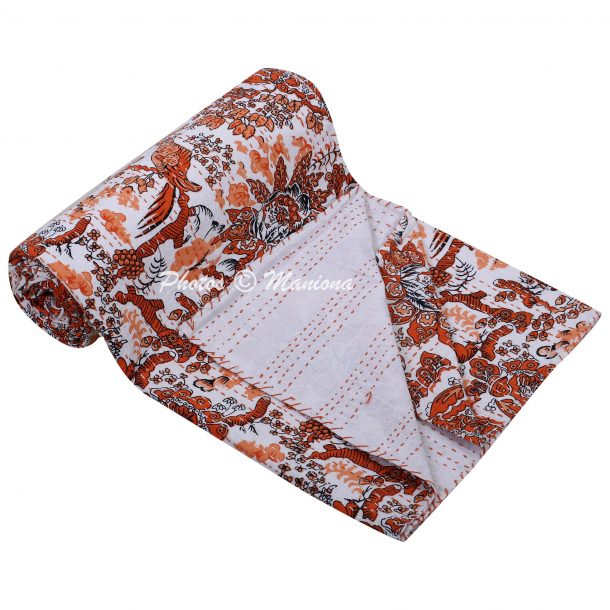 Kantha Quilts Buy Floral, Fruit, Ikat, Bird Print Kantha Quilts