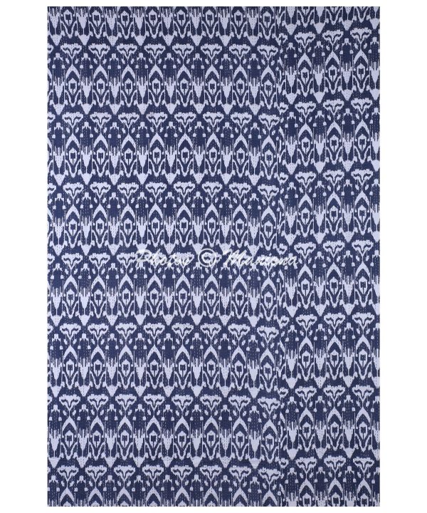 Alternative view of Ikat Print Kantha Boho Blanket