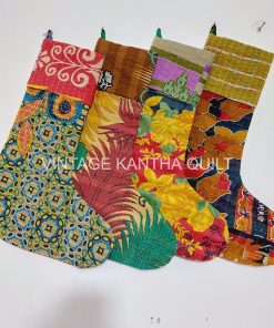 Alternative view of Rare Print Vintage Kantha Stocking