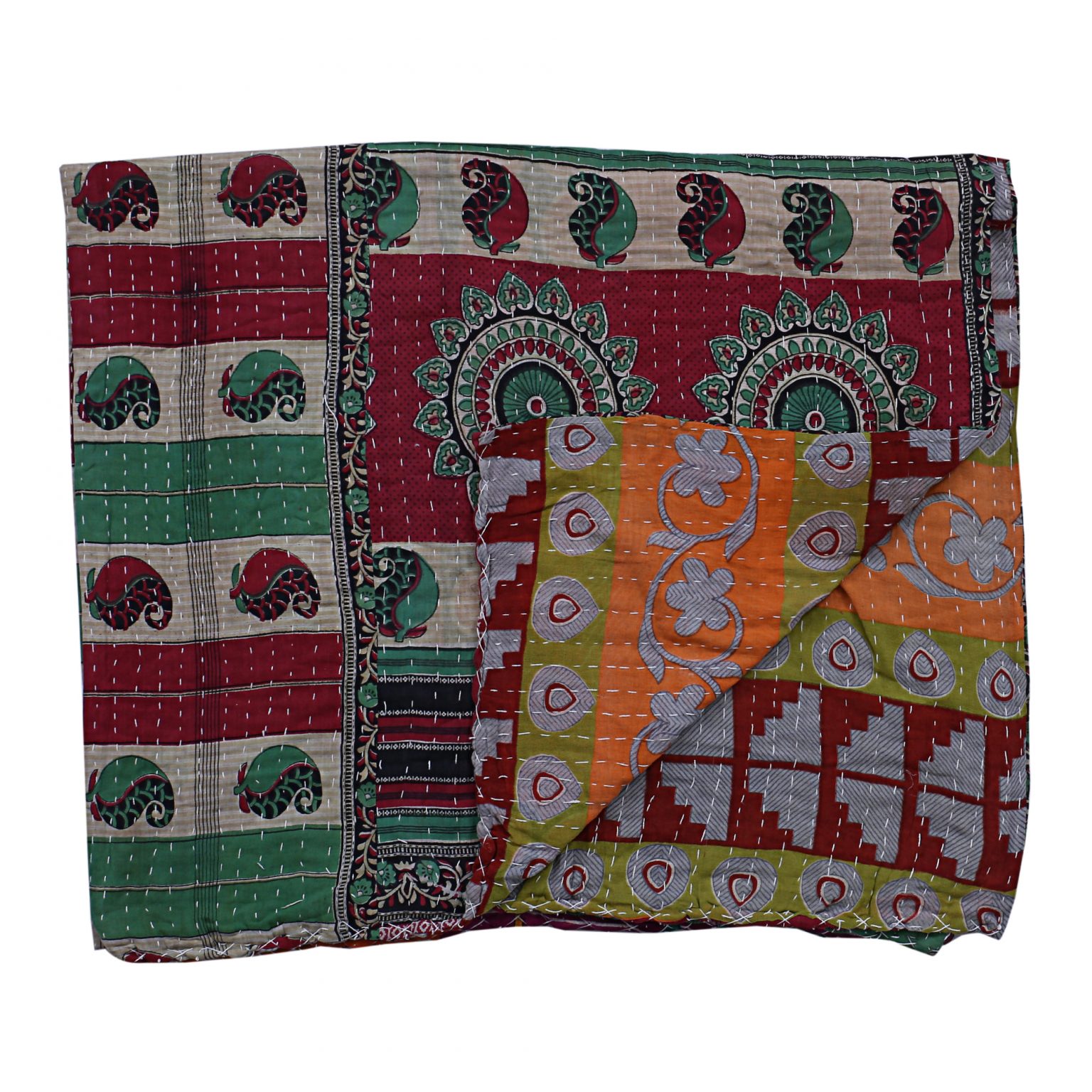 Paisley Kantha Quilts for Pets Vintage Kantha Quilts, Throw Blankets, Bedspreads & Wholesale