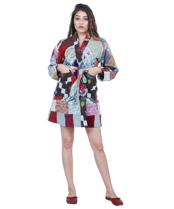 Indian Hanmdade Kantha Jacket Coat