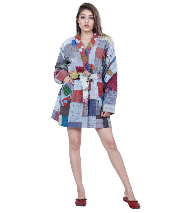 Recycled Sari Kantha Kimono Jacket