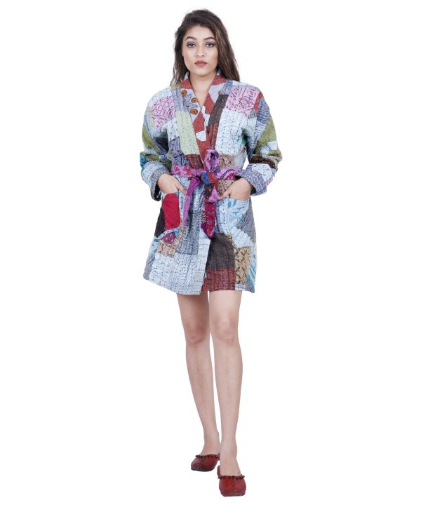 Cotton Recycled Sari Unisex Jacket