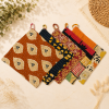 Floral Recycled Sari Kantha Set of 5 Potholder - Image 5
