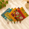 Floral Recycled Sari Kantha Set of 5 Potholder - Image 4