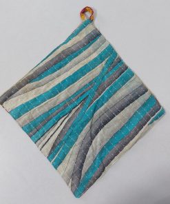 Alternative view of Fairtrade Kantha Pot Holder Set of 5