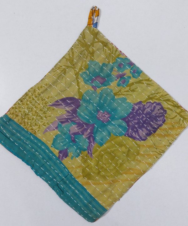Alternative view of Indian Handmade Kantha Potholder Set of 10