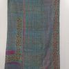 Kantha Quilt Queen Cotton Sari Blanket - Image 2