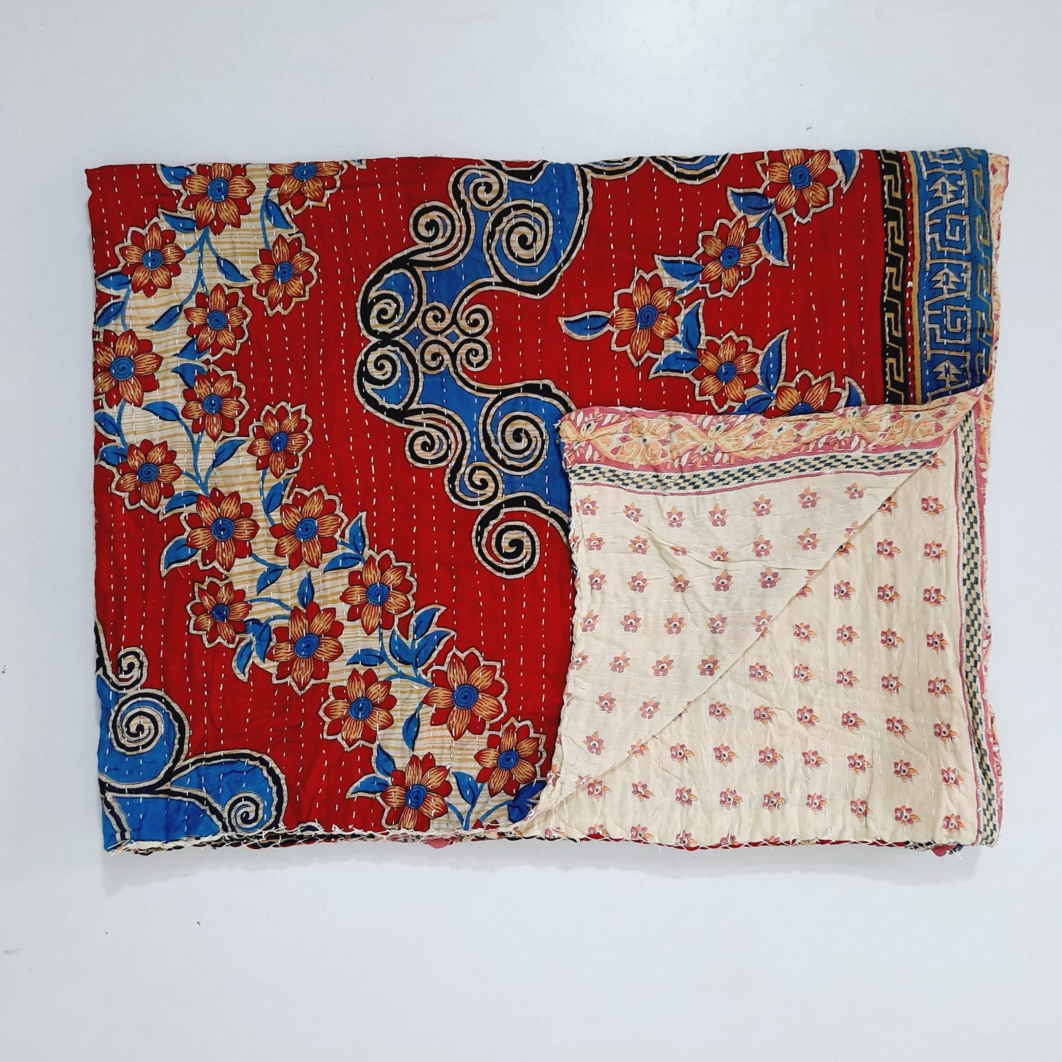 Fair Trade Recycled Sari Vintage Kantha Quilt Vintage Kantha Quilts