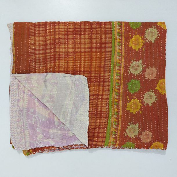 Fair Trade Floral Vintage Kantha Quilt Vintage Kantha Quilts, Throw